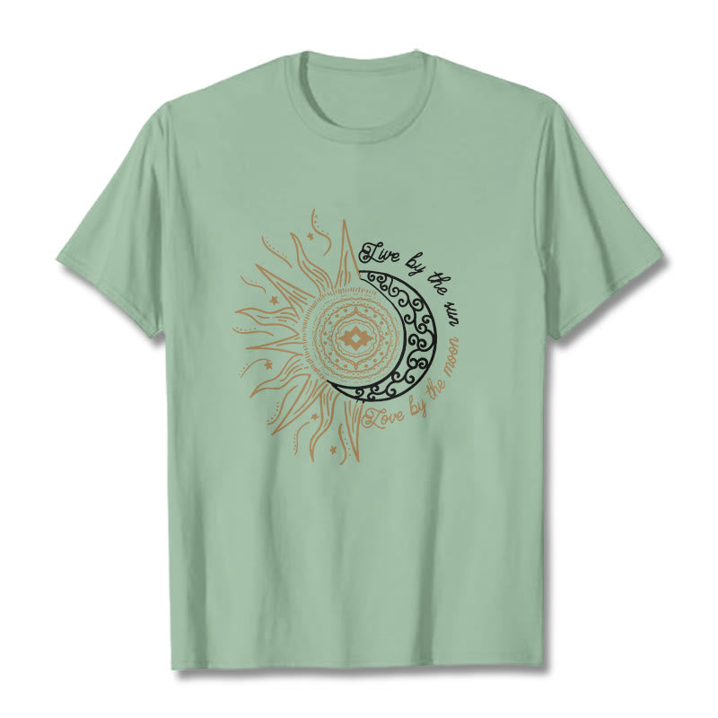 T-shirt Buddha Stones, Vivre par le soleil, Aimer par la lune - Vert pâle - 2XL - image 14