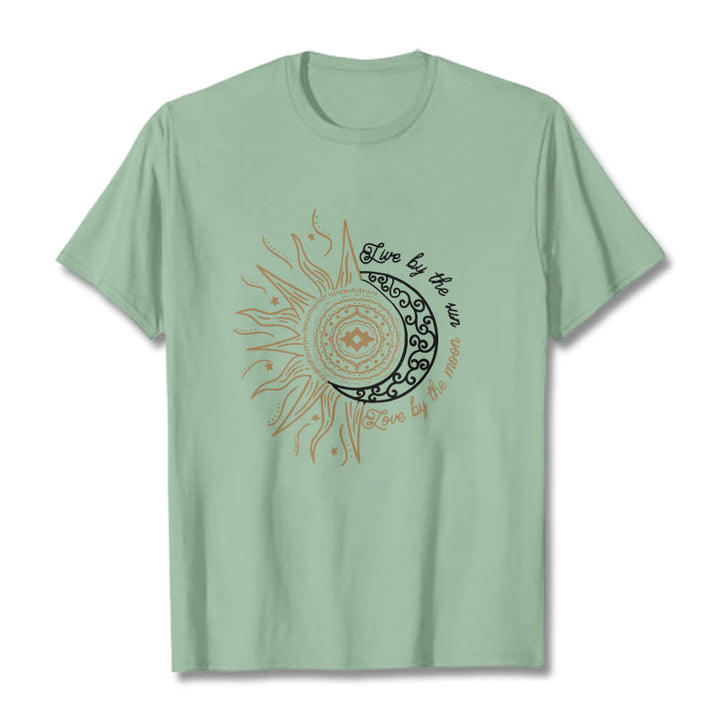 T-shirt Buddha Stones, Vivre par le soleil, Aimer par la lune - Vert pâle - 2XL - image 15