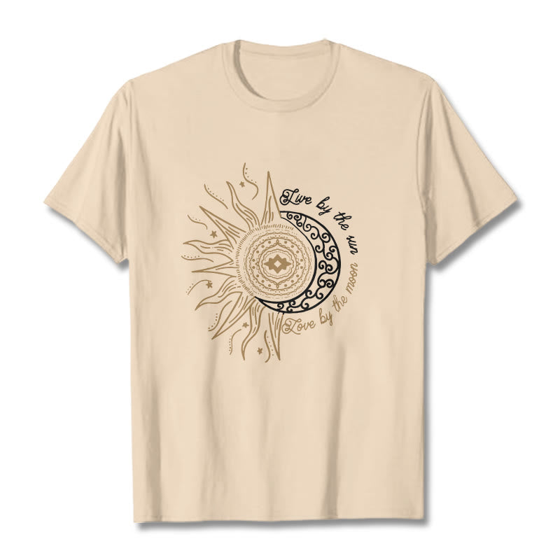T-shirt Buddha Stones, Vivre par le soleil, Aimer par la lune - Bisque - 2XL - image 9