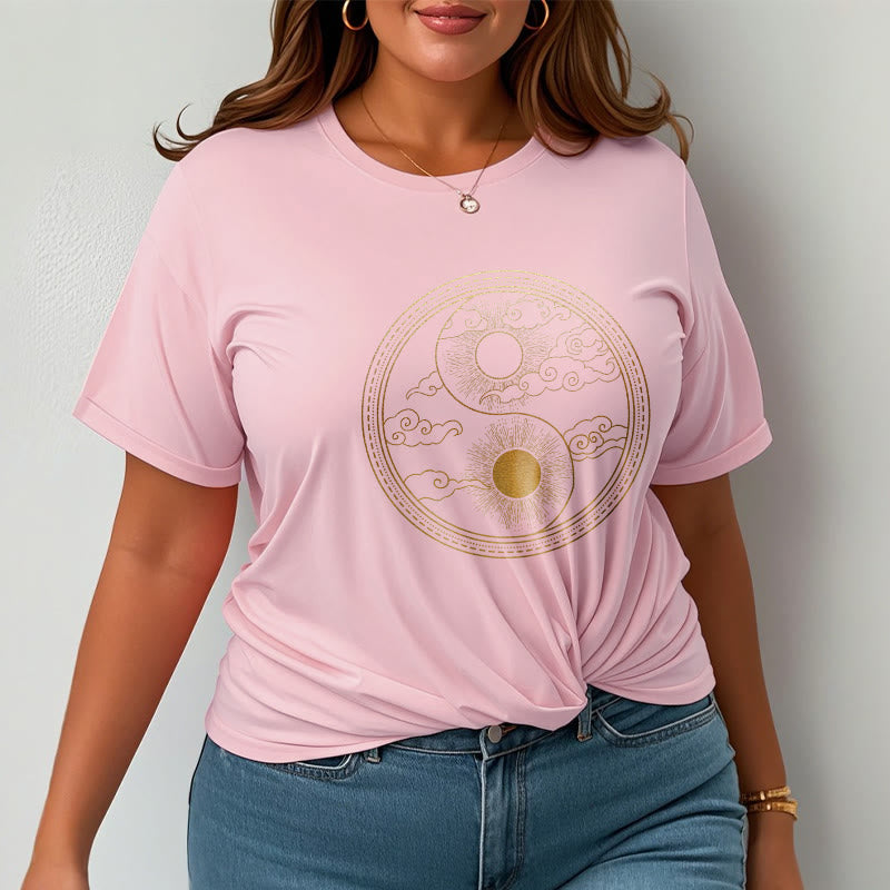 T-shirt Buddha Stones Yin Yang Soleil Nuages ​​de Bon Augure - image 17