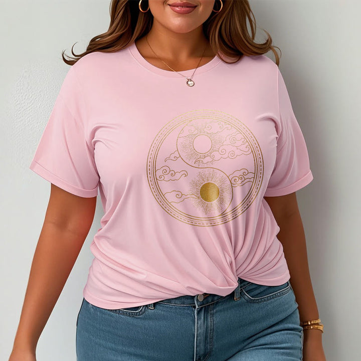 T-shirt Buddha Stones Yin Yang Soleil Nuages ​​de Bon Augure - image 17