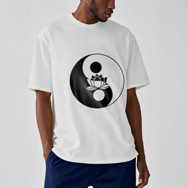 T-shirt Buddha Stones Yin Yang Fleur de Lotus - image 1