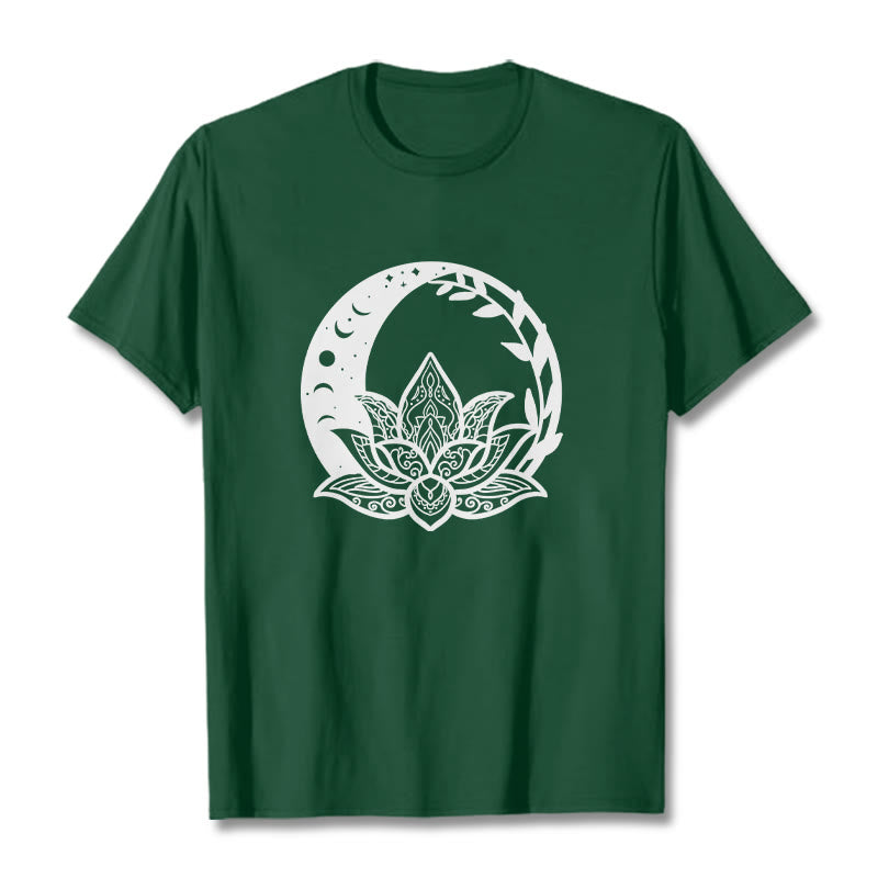 T-shirt Buddha Stones Fleur de Lotus Soleil Lune Vignes Entrelacées - Vert forêt - 2XL - image 10