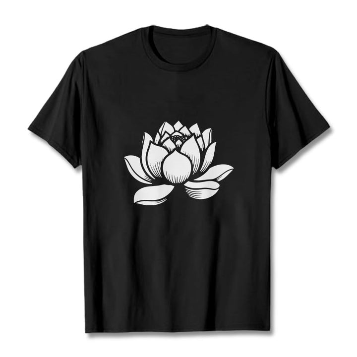 T-shirt motif Buddha Stones et fleur de lotus - Noir - 2XL - image 3