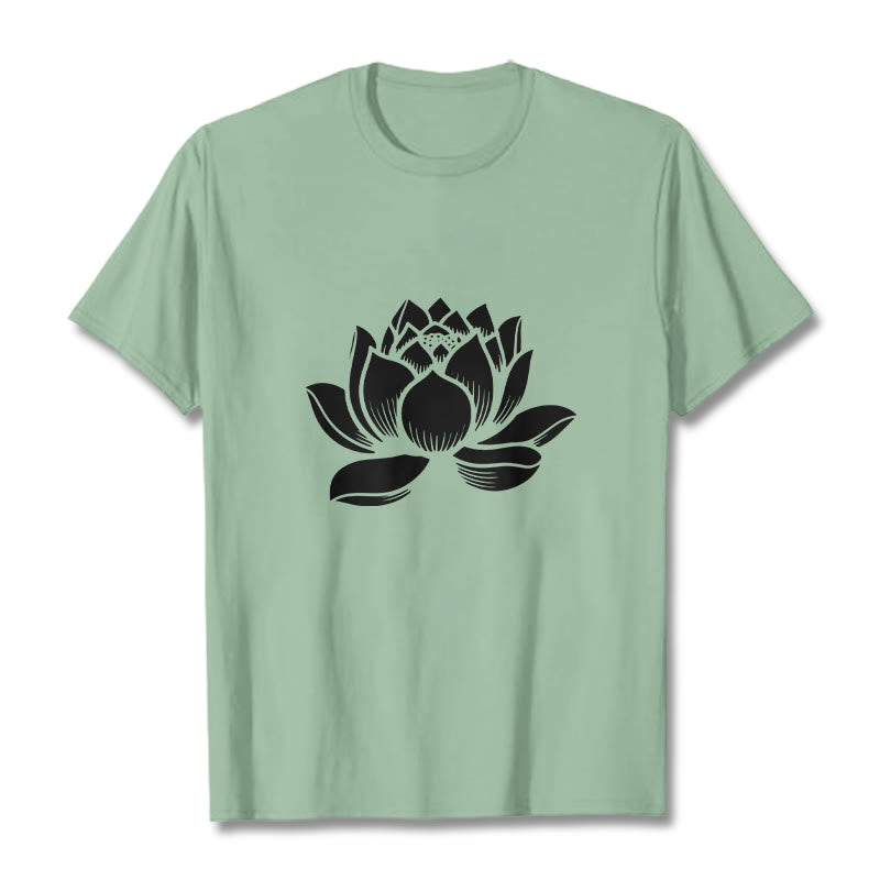T-shirt motif Buddha Stones et fleur de lotus - Vert pâle - 2XL - image 15