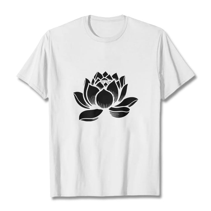 T-shirt motif Buddha Stones et fleur de lotus - Blanc - 2XL - image 8