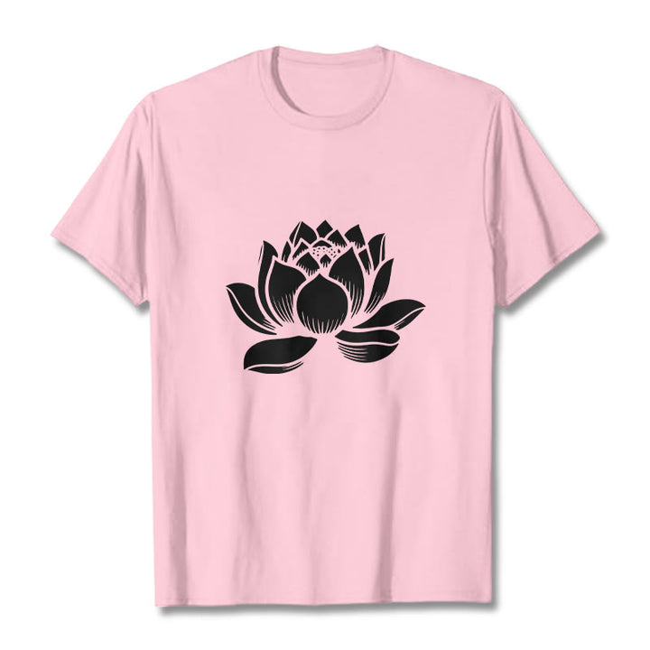 T-shirt motif Buddha Stones et fleur de lotus - Rose clair - 2XL - image 12