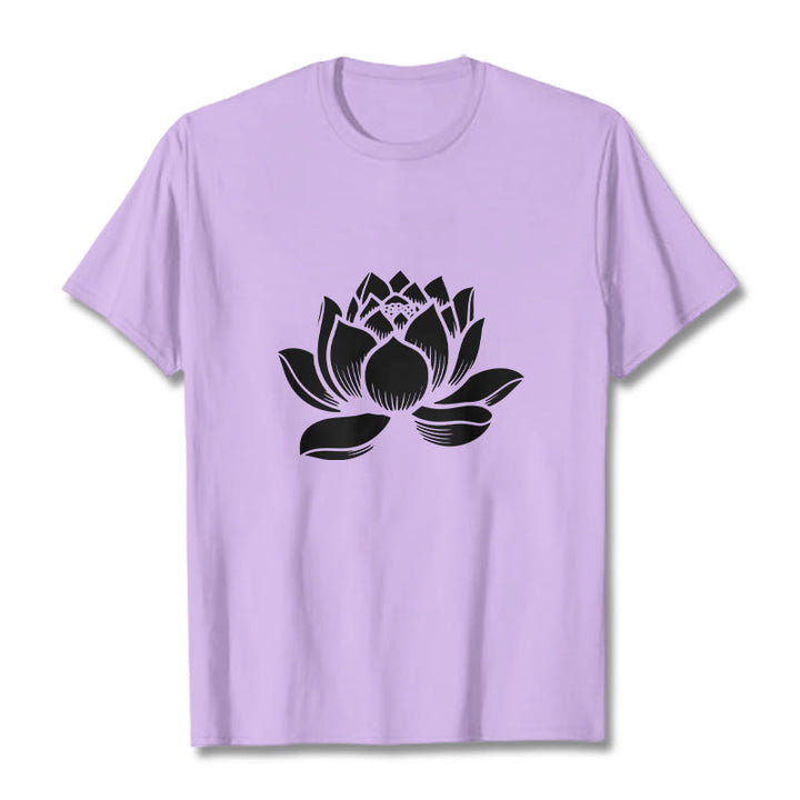 T-shirt motif Buddha Stones et fleur de lotus - Prune - 2XL - image 16