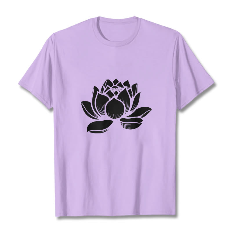 T-shirt motif Buddha Stones et fleur de lotus - Prune - 2XL - image 17