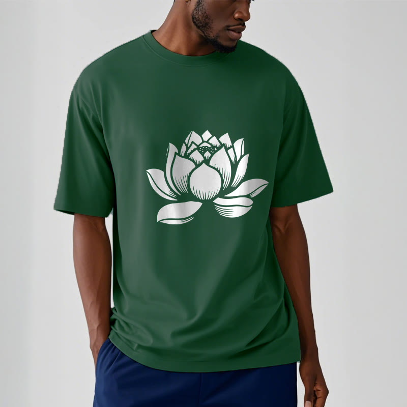 T-shirt motif Buddha Stones et fleur de lotus - image 1