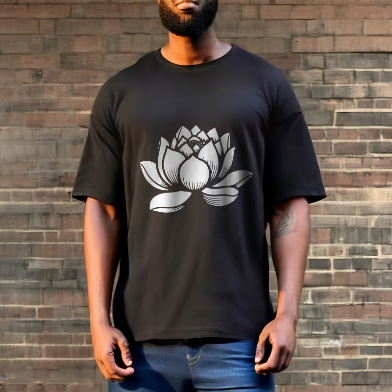 T-shirt motif Buddha Stones et fleur de lotus - image 5
