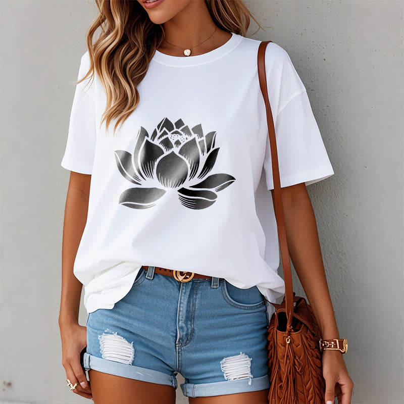 T-shirt motif Buddha Stones et fleur de lotus - image 9