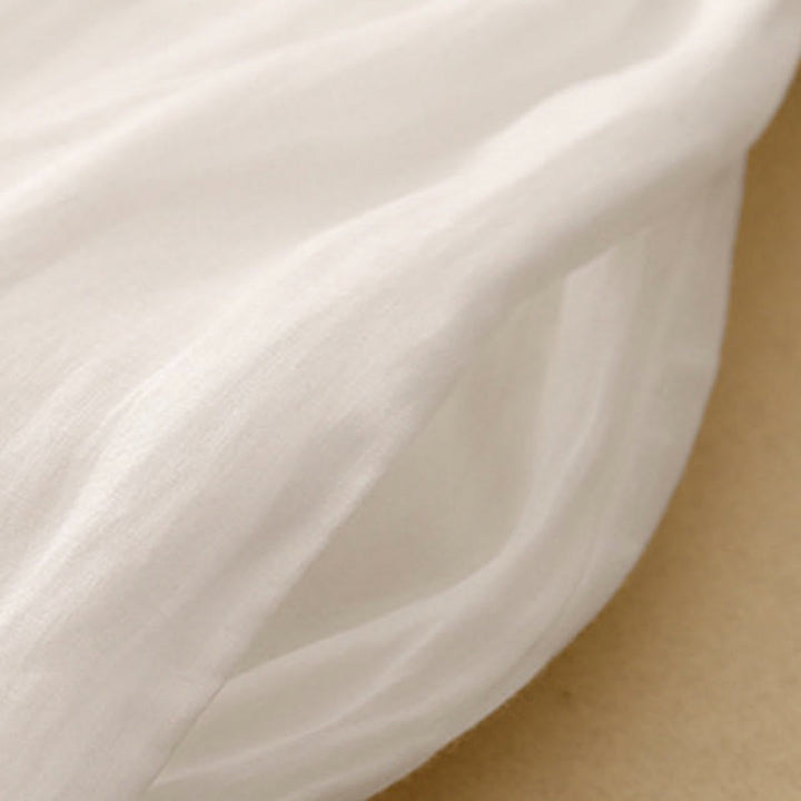 Pantalon large en coton et lin pour femme, avec poches, broderie géométrique et Buddha Stones , taille élastique - image 23