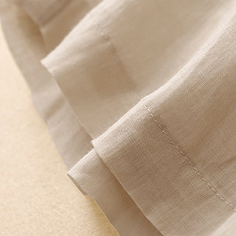 Pantalon large en coton et lin pour femme, avec poches, broderie géométrique et Buddha Stones , taille élastique - image 18