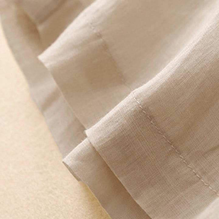 Pantalon large en coton et lin pour femme, avec poches, broderie géométrique et Buddha Stones , taille élastique - image 18