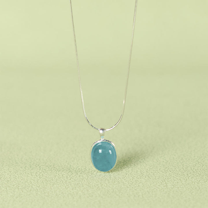 Collier avec pendentif en argent sterling 925 et aigue-marine de guérison, Buddha Stones - image 2
