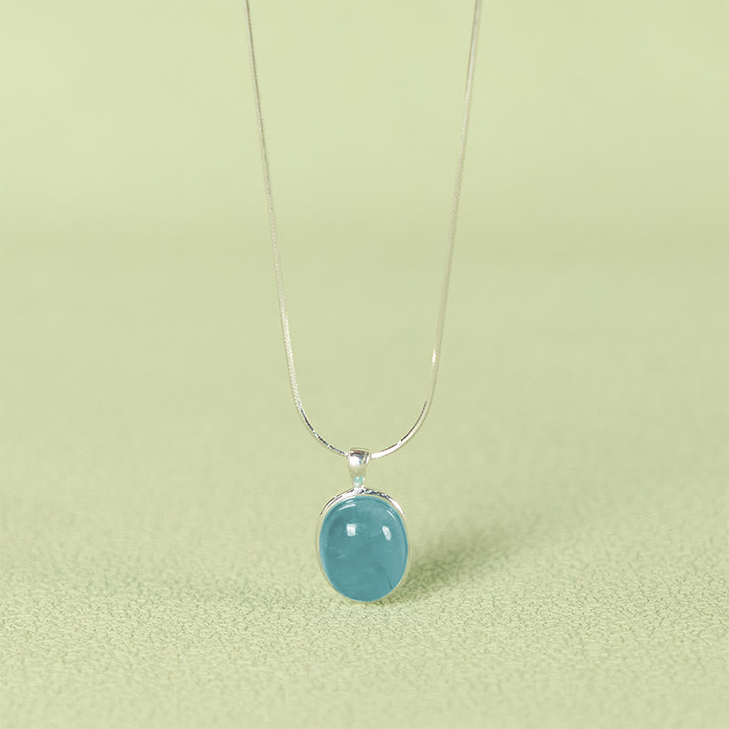 Collier avec pendentif en argent sterling 925 et aigue-marine de guérison, Buddha Stones - image 2