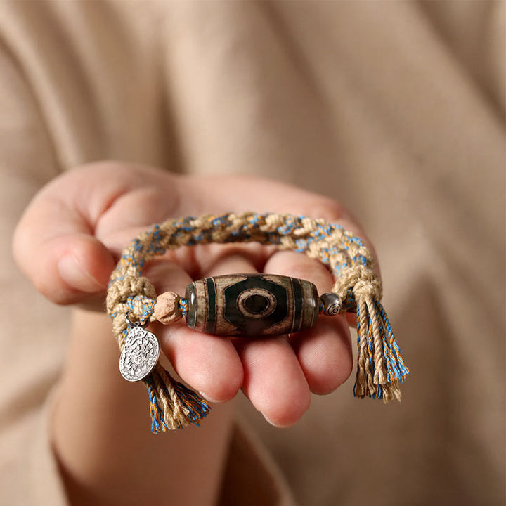 Bracelet tressé en Buddha Stones pour la protection de la richesse