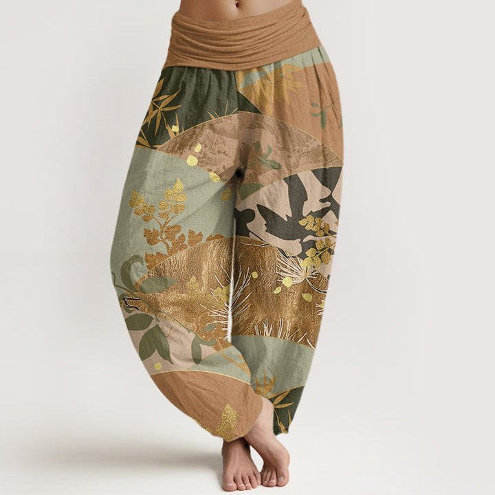 Pantalon sarouel à taille élastique pour femme, motif Buddha Stones - Pérou - US22，UK/AU26，EU54 (6XL) - image 0