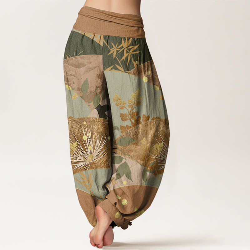 Pantalon sarouel à taille élastique pour femme, motif Buddha Stones - image 1
