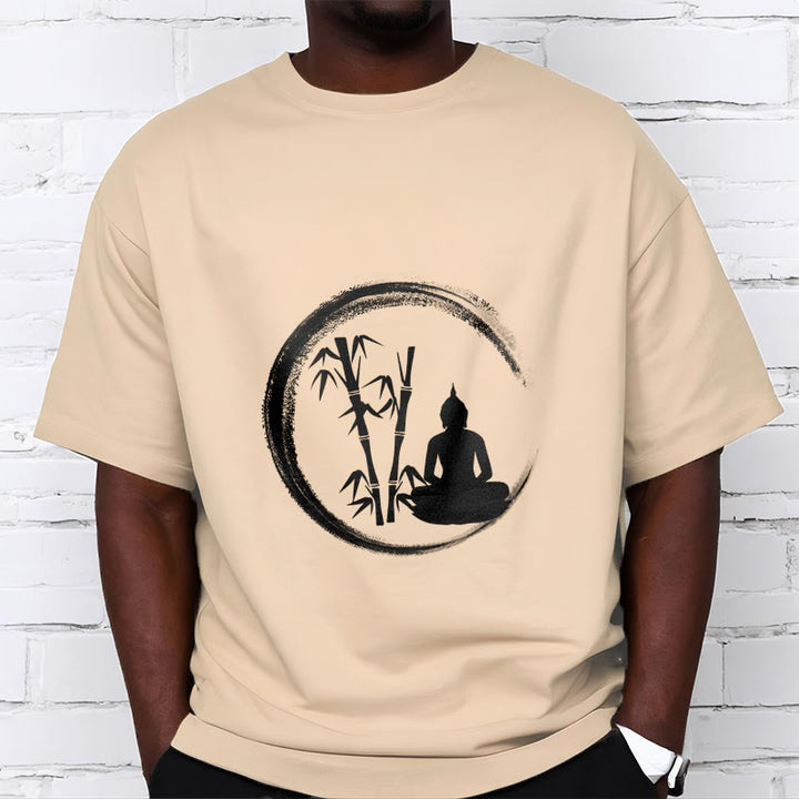 T-shirt Buddha Stones Zen Statue de Bouddha Assis Bambou Méditation - image 9