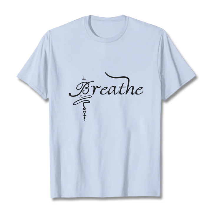 T-shirt « Buddha Stones Breathe Word » - Cyan clair - 2XL - image 19