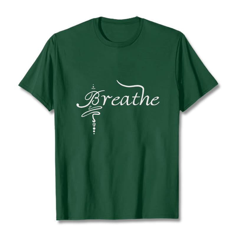 T-shirt « Buddha Stones Breathe Word » - Vert forêt - 2XL - image 10