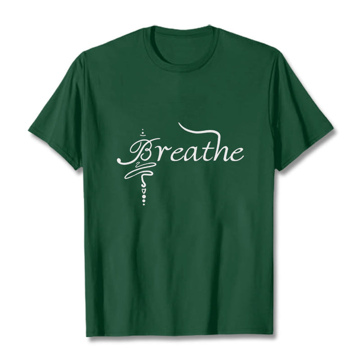 T-shirt « Buddha Stones Breathe Word » - Vert forêt - 2XL - image 10