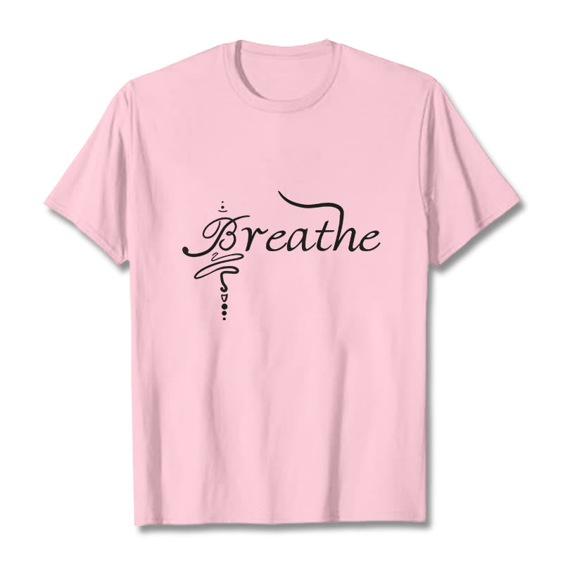 T-shirt « Buddha Stones Breathe Word » - Rose clair - 2XL - image 12