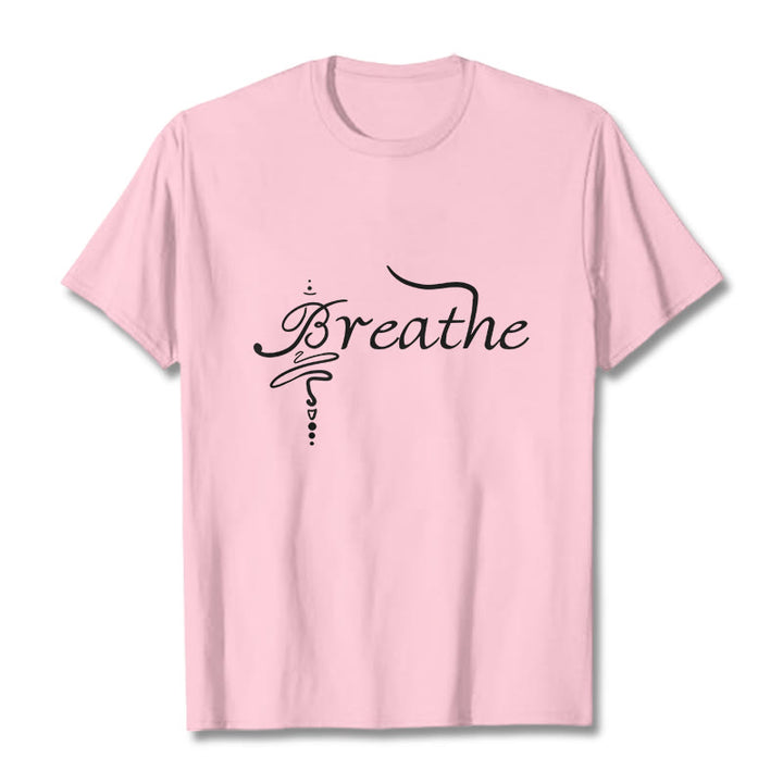 T-shirt « Buddha Stones Breathe Word » - Rose clair - 2XL - image 12
