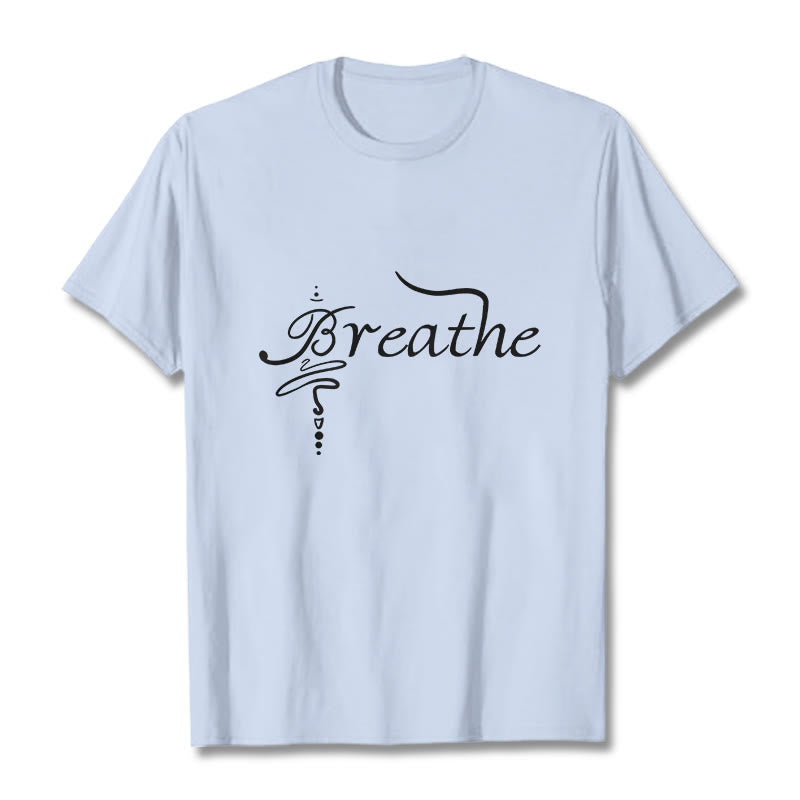 T-shirt « Buddha Stones Breathe Word » - Cyan clair - 2XL - image 18