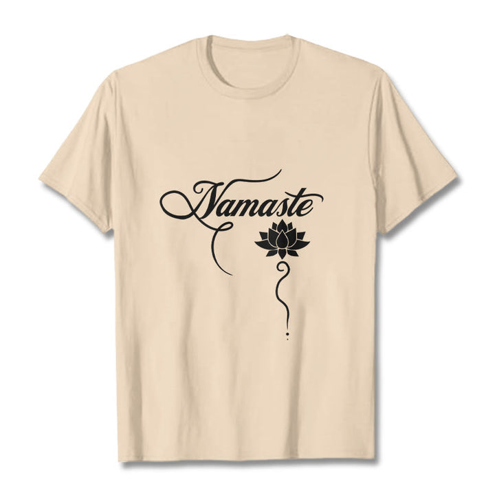 T-shirt Buddha Stones HELLO Hindi Lotus - Bisque - 2XL - image 11