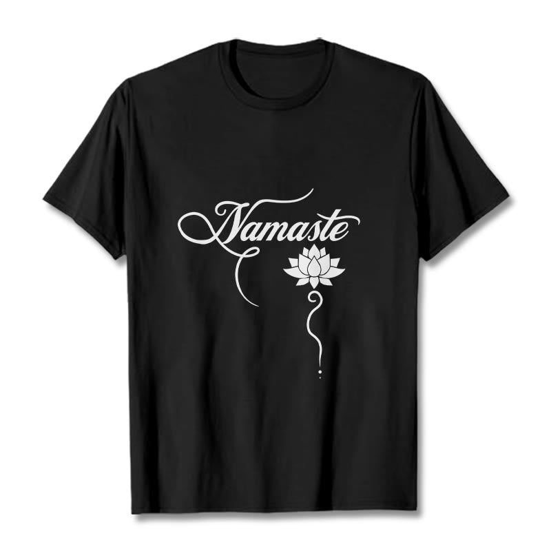 T-shirt Buddha Stones HELLO Hindi Lotus - Noir - 2XL - image 3