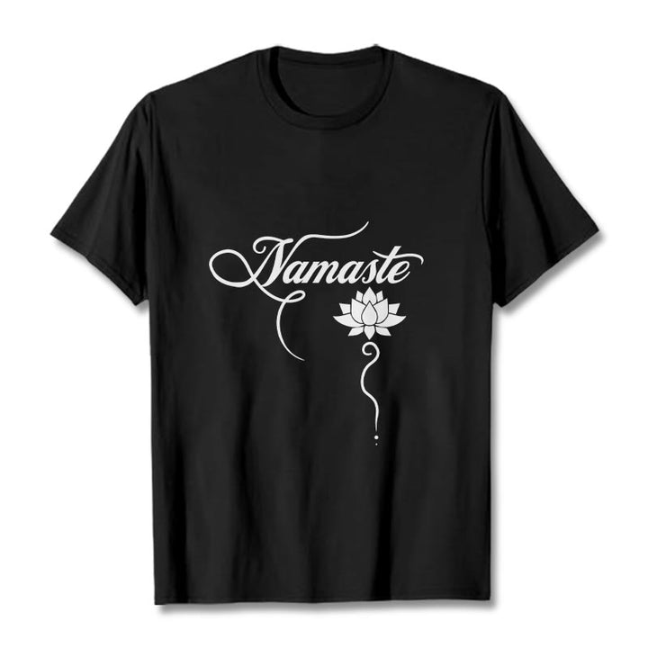 T-shirt Buddha Stones HELLO Hindi Lotus - Noir - 2XL - image 3