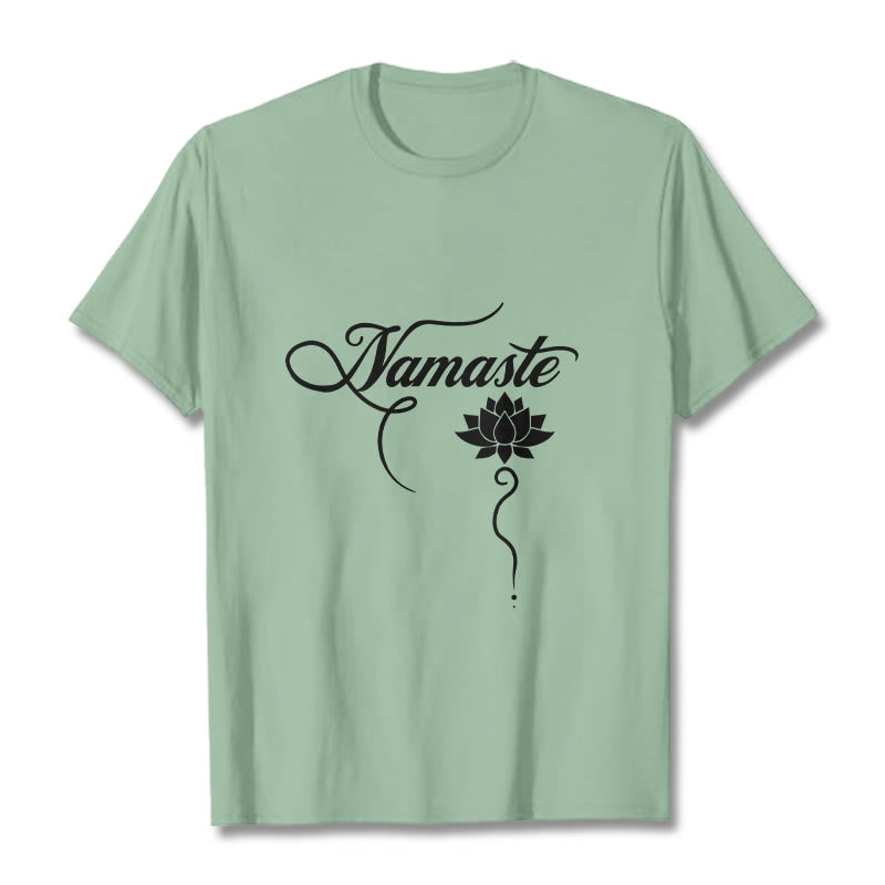 T-shirt Buddha Stones HELLO Hindi Lotus - Vert pâle - 2XL - image 14