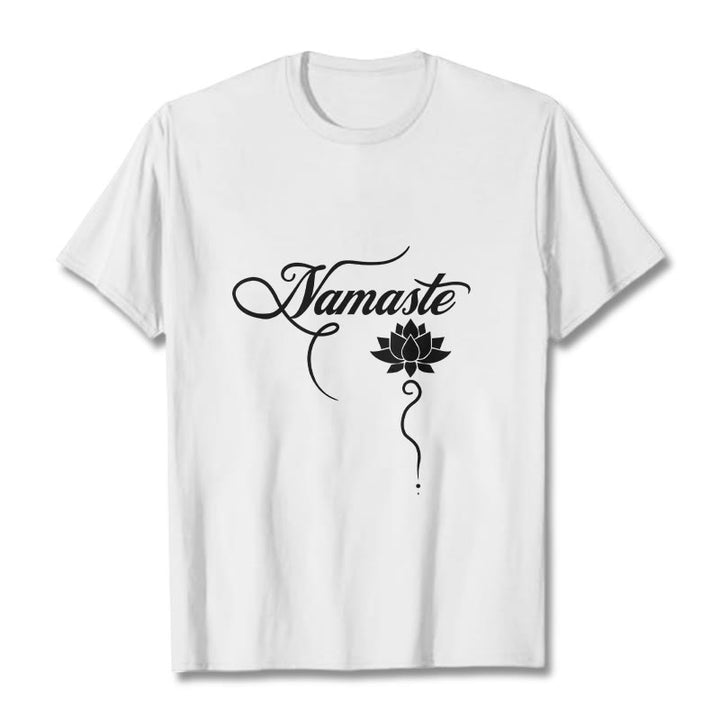 T-shirt Buddha Stones HELLO Hindi Lotus - Blanc - 2XL - image 8