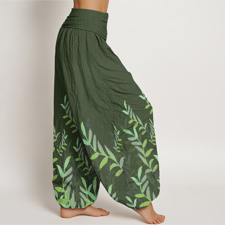 Pantalon harem à taille élastique pour femme, en coton à motif de Buddha Stones - image 6