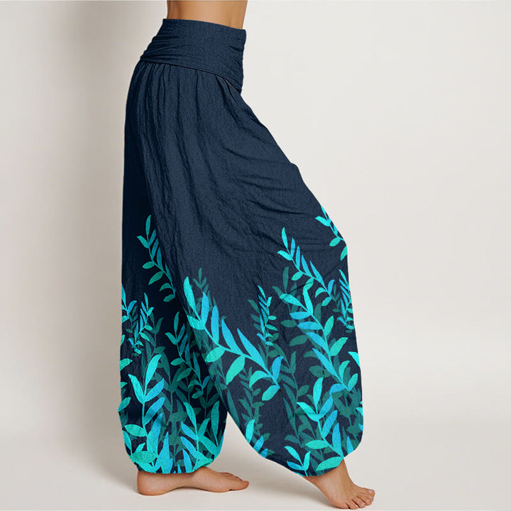 Pantalon harem à taille élastique pour femme, en coton à motif de Buddha Stones - image 9