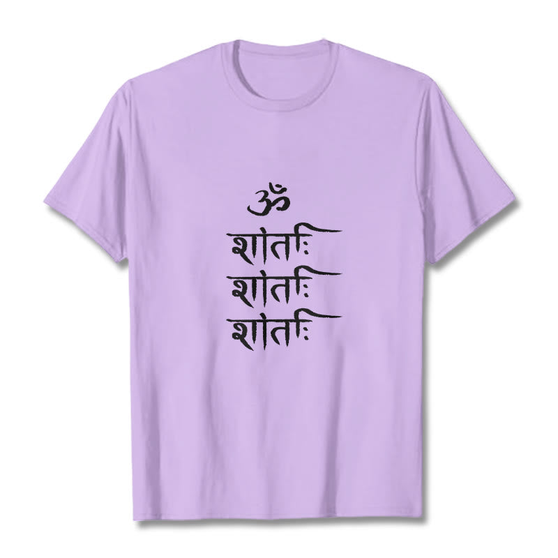 T-shirt à motif sanscrit Buddha Stones OM MANTRA - Prune - 2XL - image 16