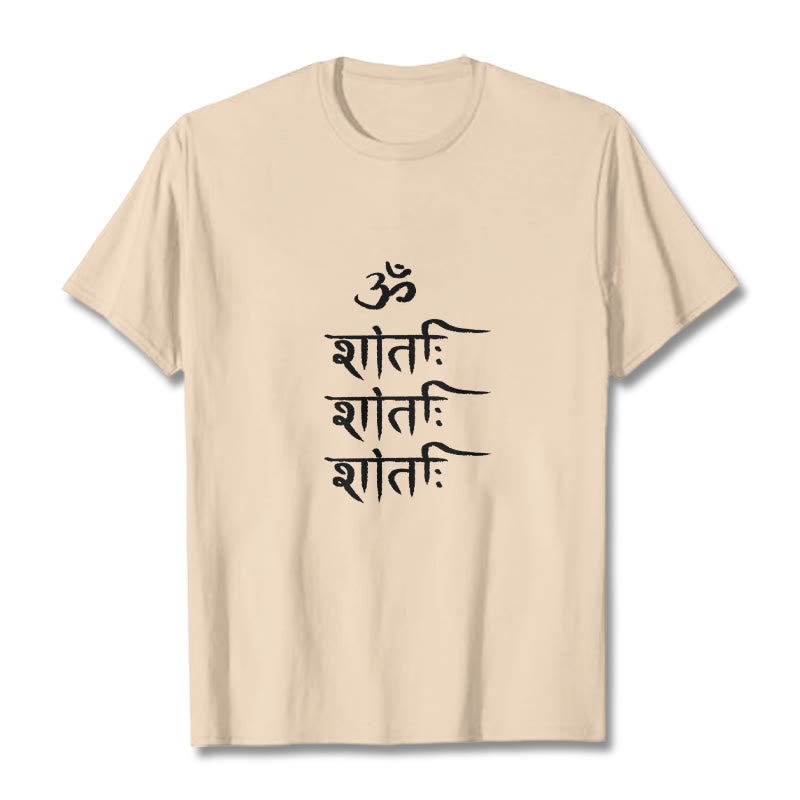 T-shirt à motif sanscrit Buddha Stones OM MANTRA - Bisque - 2XL - image 10