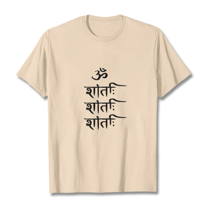 T-shirt à motif sanscrit Buddha Stones OM MANTRA - Bisque - 2XL - image 10