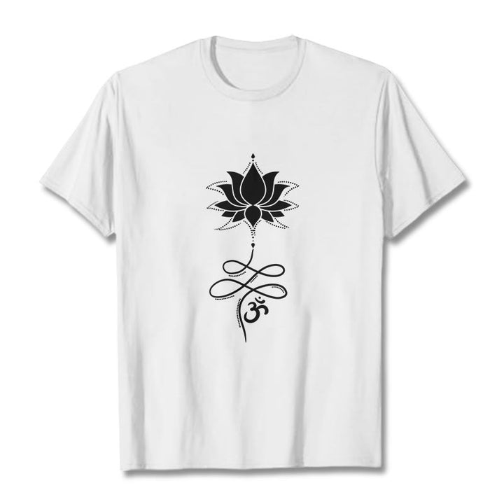 T-shirt Buddha Stones Lotus OM Sanskrit - Blanc - 2XL - image 6