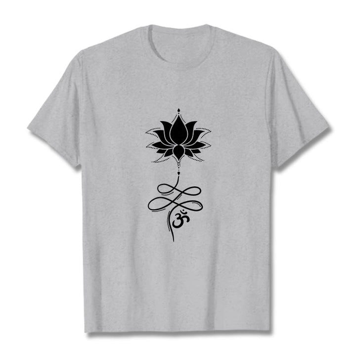 T-shirt Buddha Stones Lotus OM Sanskrit - Gris clair - 2XL - image 20