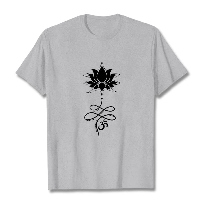 T-shirt Buddha Stones Lotus OM Sanskrit - Gris clair - 2XL - image 19