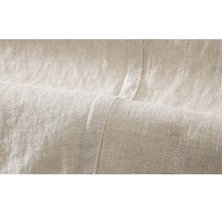 Chemise homme en coton et lin à boutons grenouilles, style vintage, avec poches, motif Buddha Stones - image 7