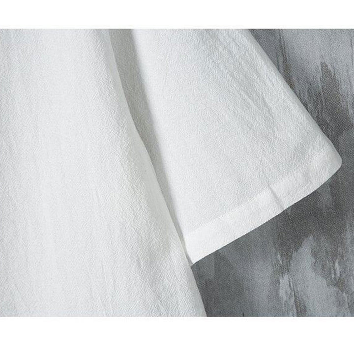 Chemise décontractée à manches courtes en coton et lin pour homme, motif Buddha Stones , à boutons chinois, style grenouille - image 6