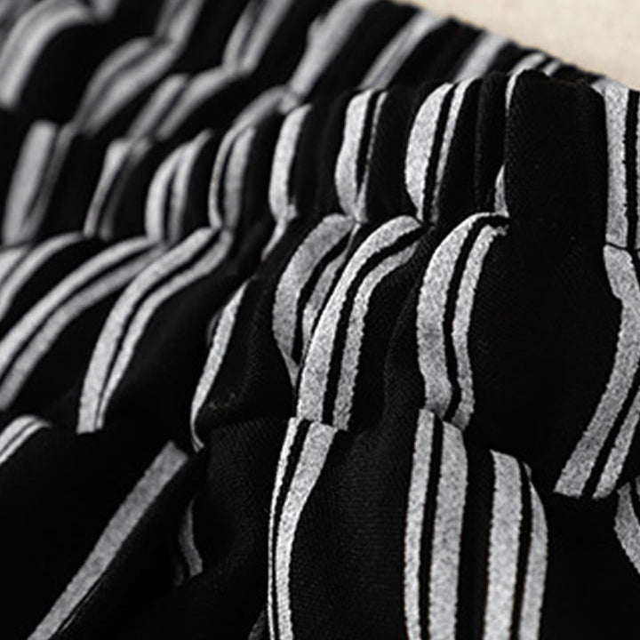 Pantalon large décontracté à lacets et rayures acryliques Buddha Stones pour femme avec poches - image 2