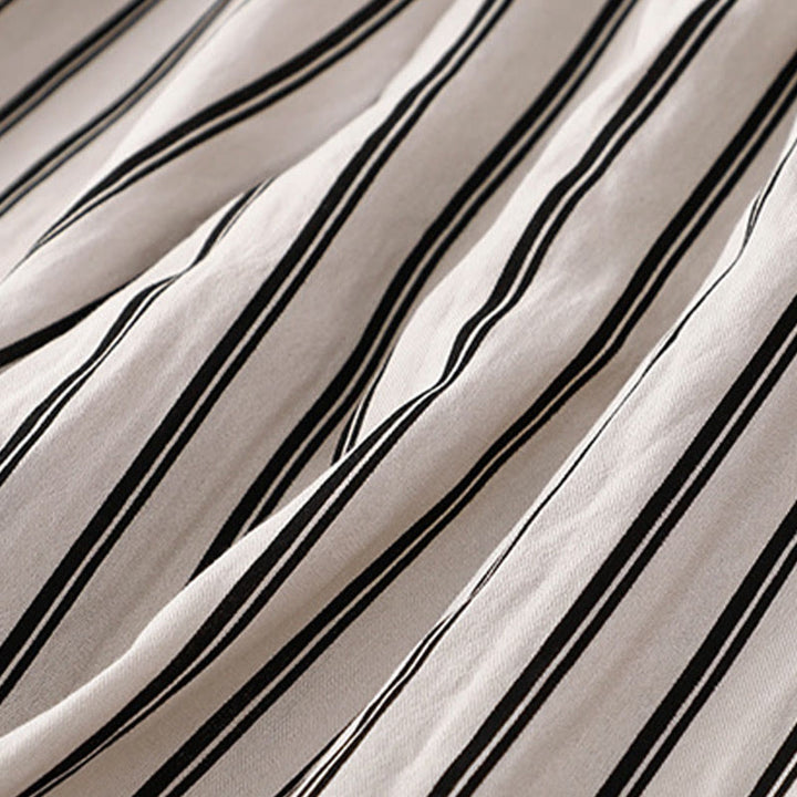 Pantalon large décontracté à lacets et rayures acryliques Buddha Stones pour femme avec poches - image 11