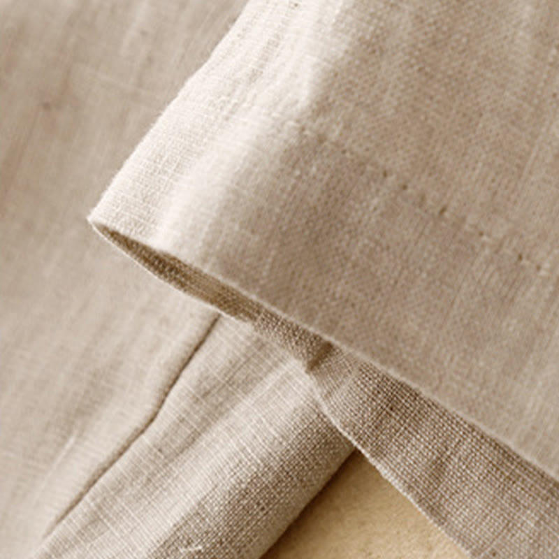 Pantalon Buddha Stones d'été décontracté en coton et lin pour femme, longueur 7-8, boutons, poches - image 13