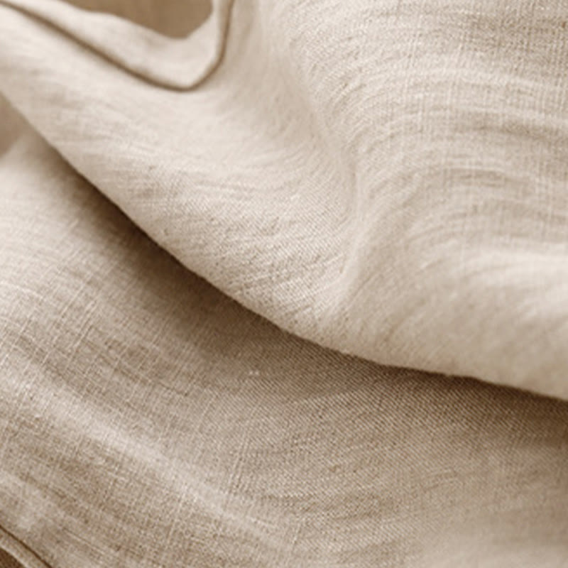 Pantalon Buddha Stones d'été décontracté en coton et lin pour femme, longueur 7-8, boutons, poches - image 15